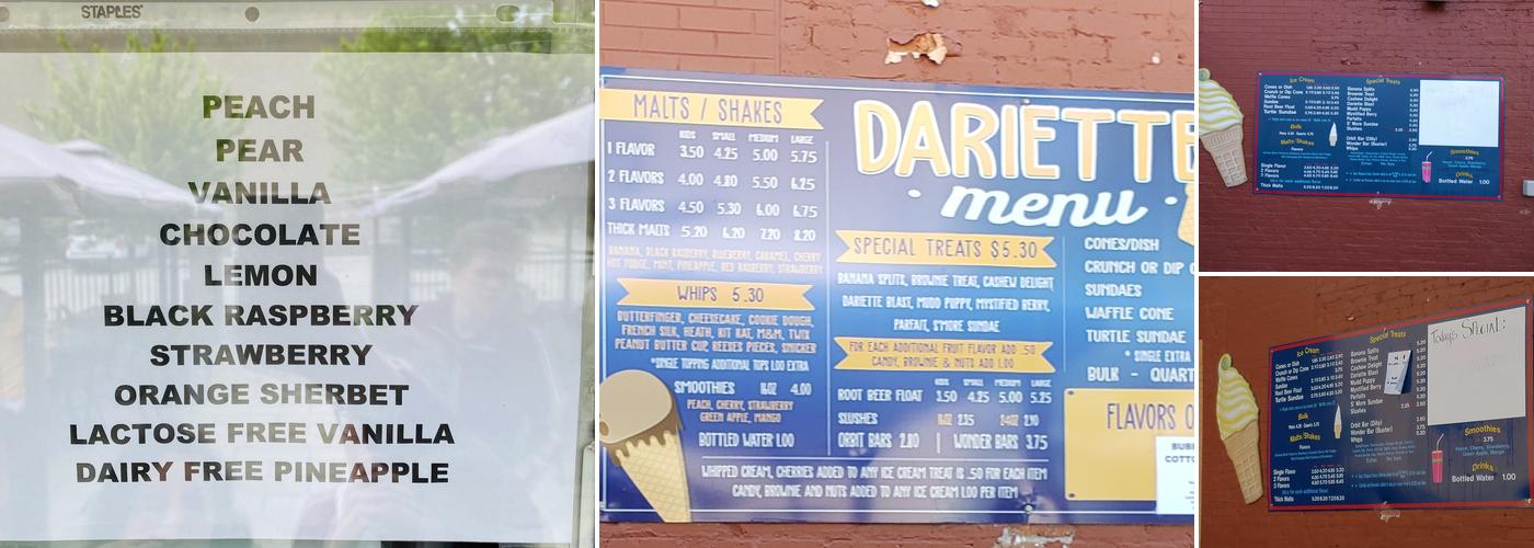 Dariette Menu