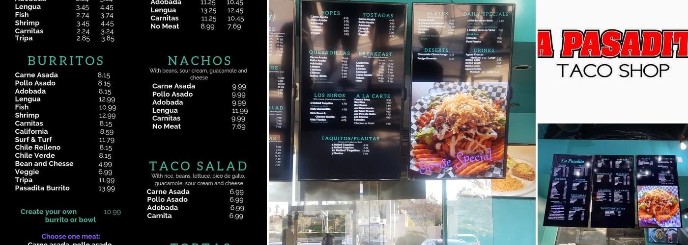 La Pasadita Taco Shop Menu