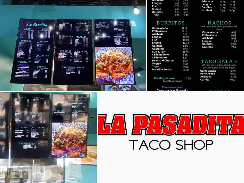 La Pasadita Taco Shop Menu