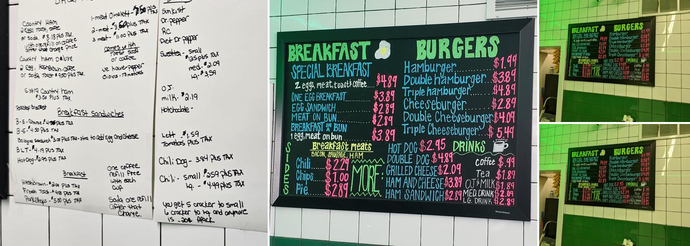 Ferrell's Snappy Services Menu