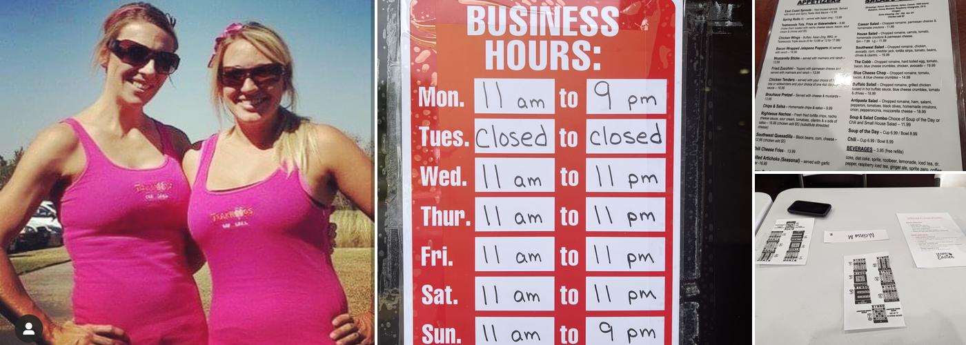 Teakwoods Bar Vs. Grill Menu