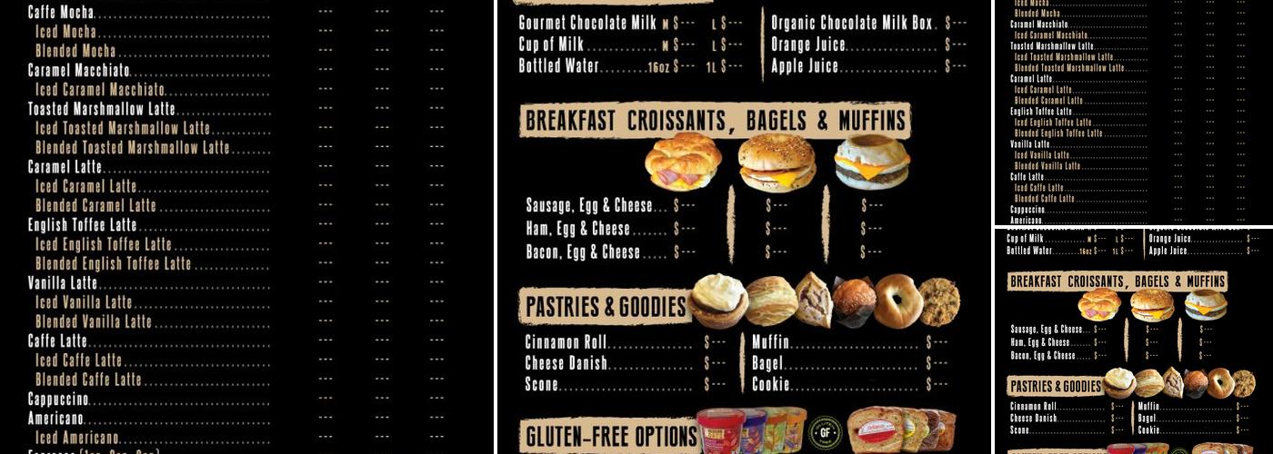 Lasaters Coffee & Tea Menu