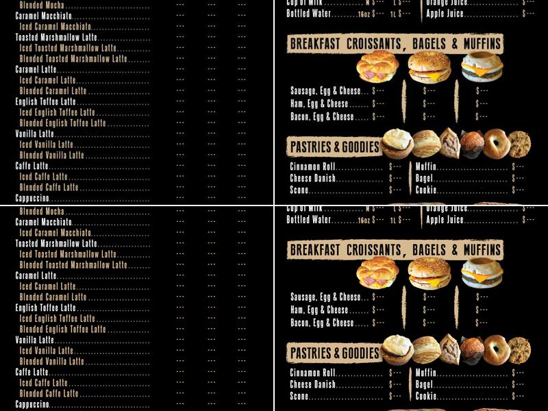 Lasaters Coffee & Tea Menu