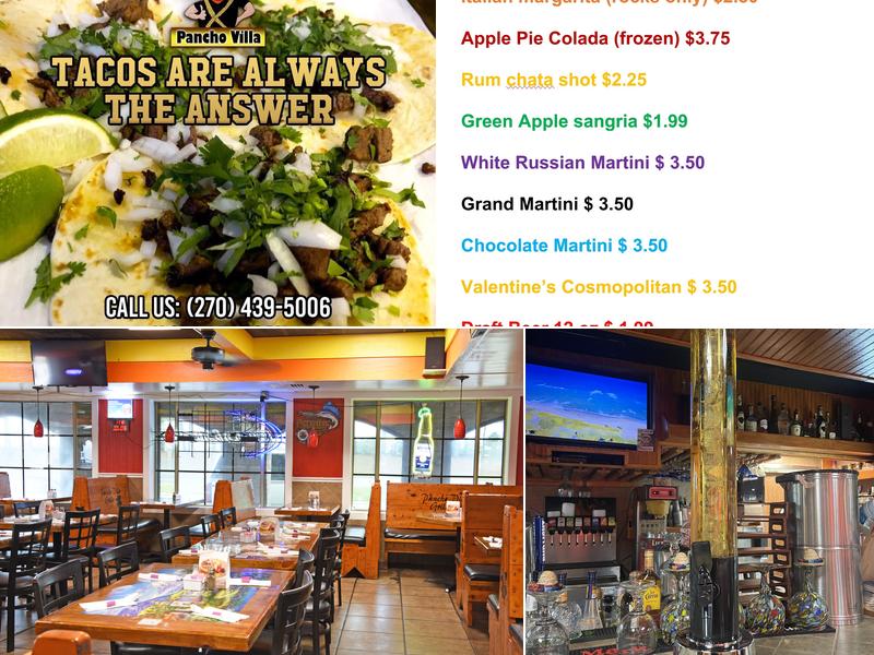 Pancho Villa Grill Cantina Inc Menu