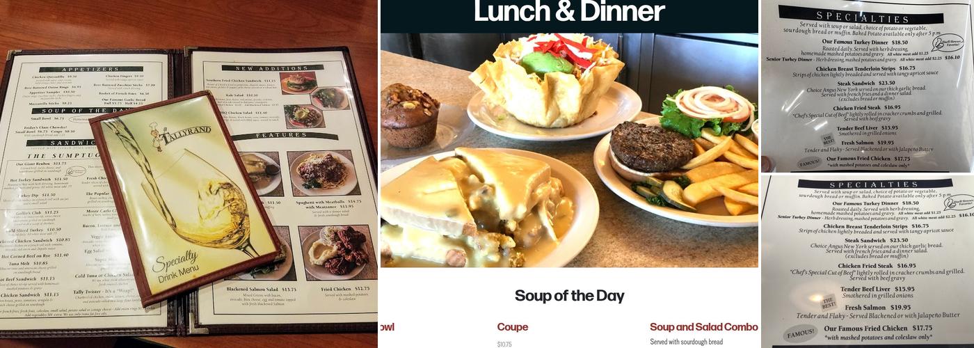 Tallyrand Menu
