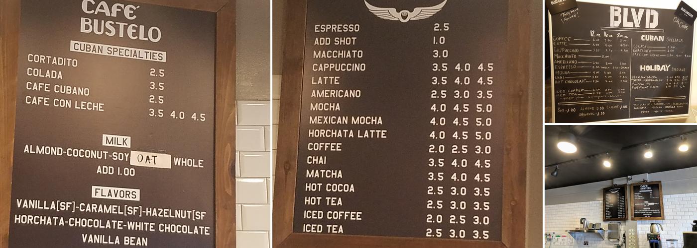 Blvd Cafecito Menu