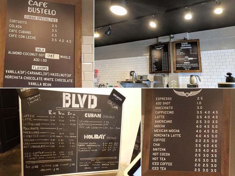 Blvd Cafecito Menu