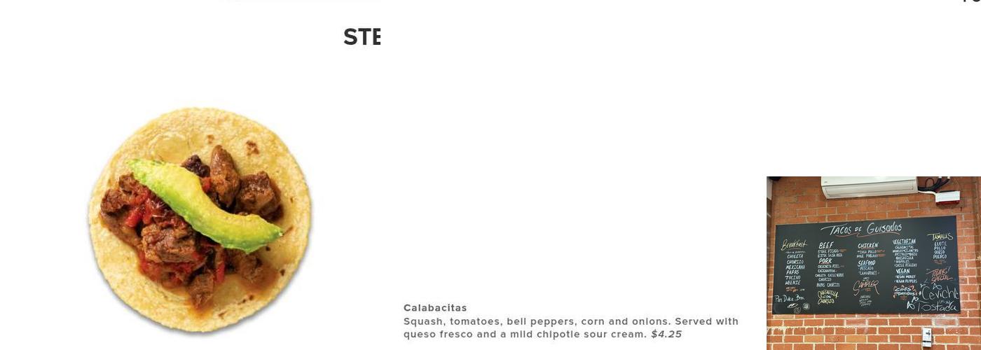 Guisados Menu