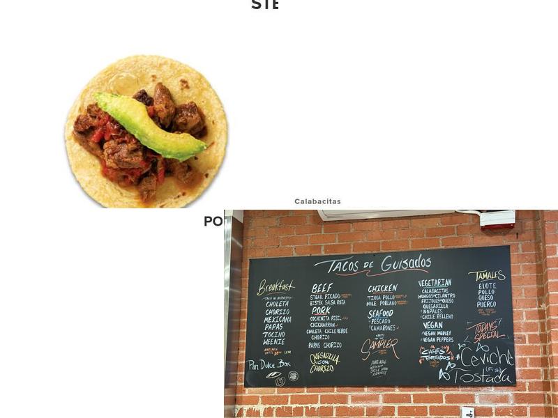 Guisados Menu