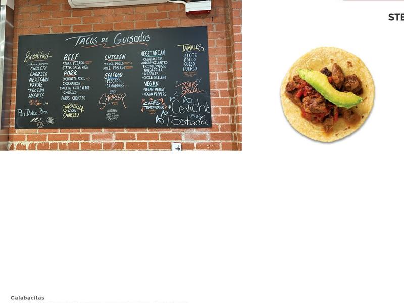 Guisados Menu