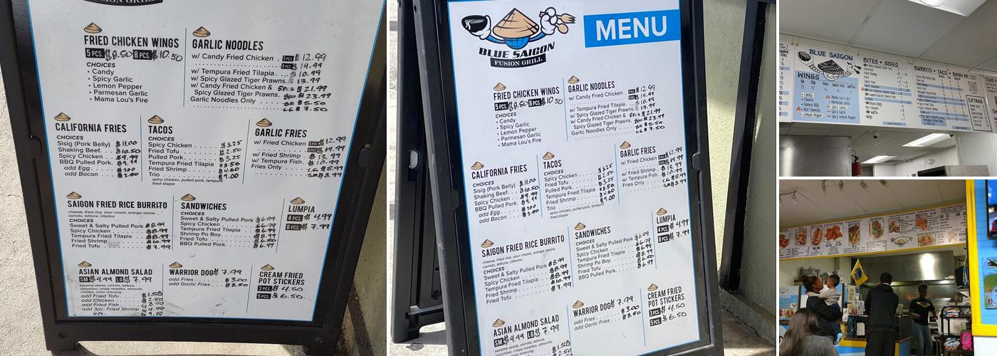 Blue Saigon Menu