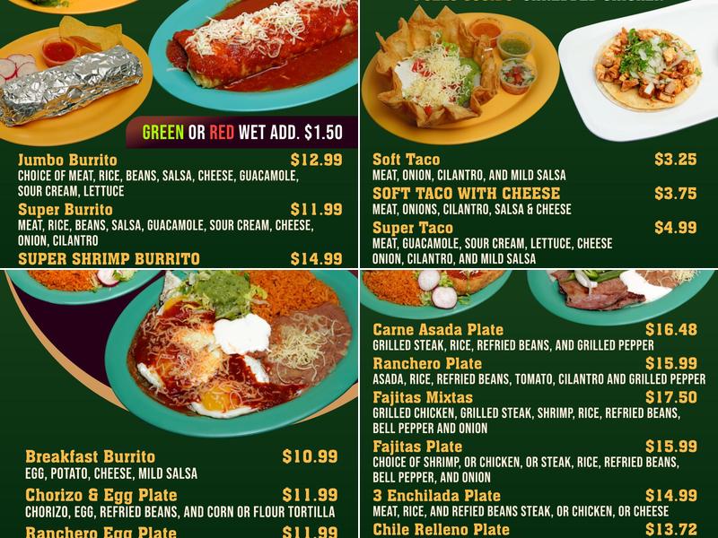 Los Caporales Taqueria Menu