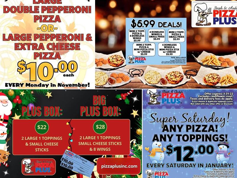 Pizza Plus Menu