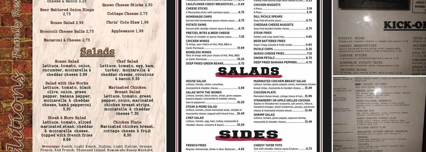 Traditions Menu
