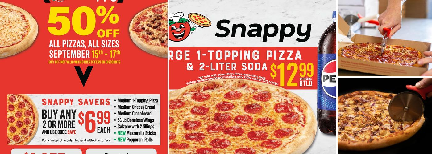 Snappy Tomato Pizza Menu