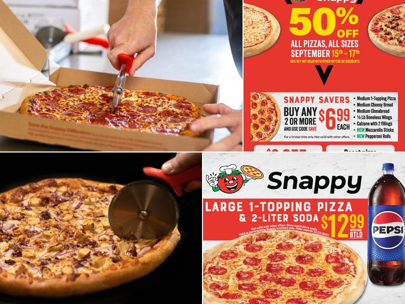 Snappy Tomato Pizza Menu
