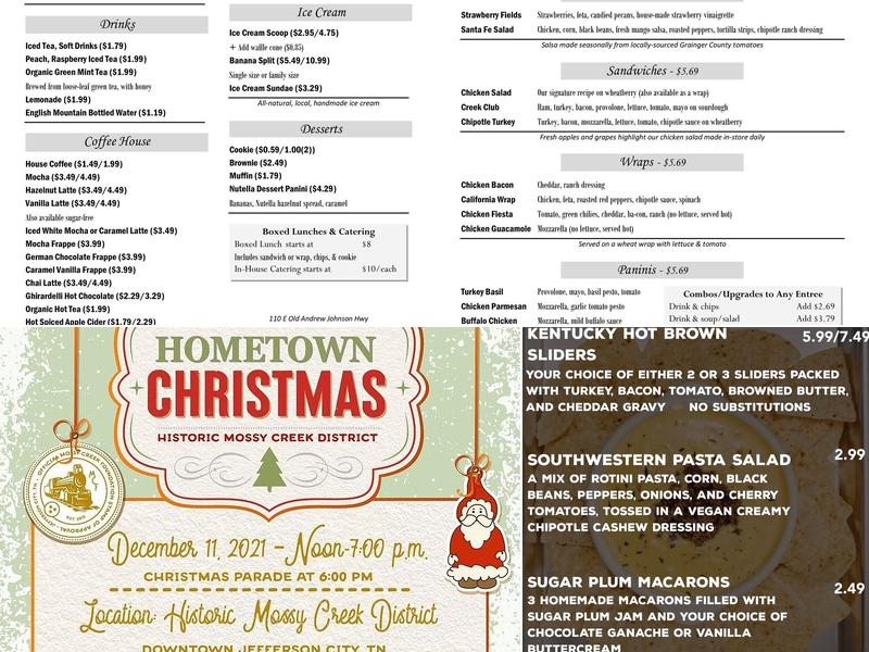 The Creek Downtown Menu