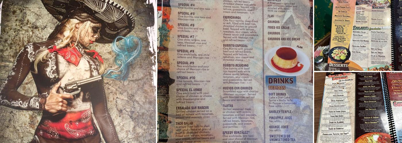 Tequila Amigos Menu