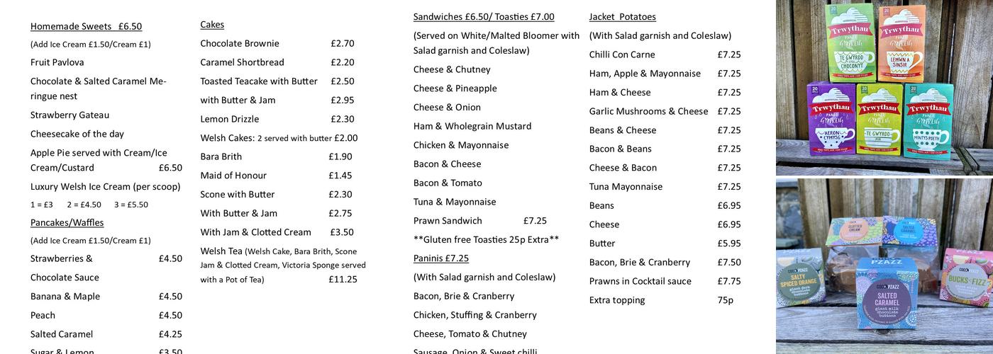 Pennau Craft & Coffee Shop Menu