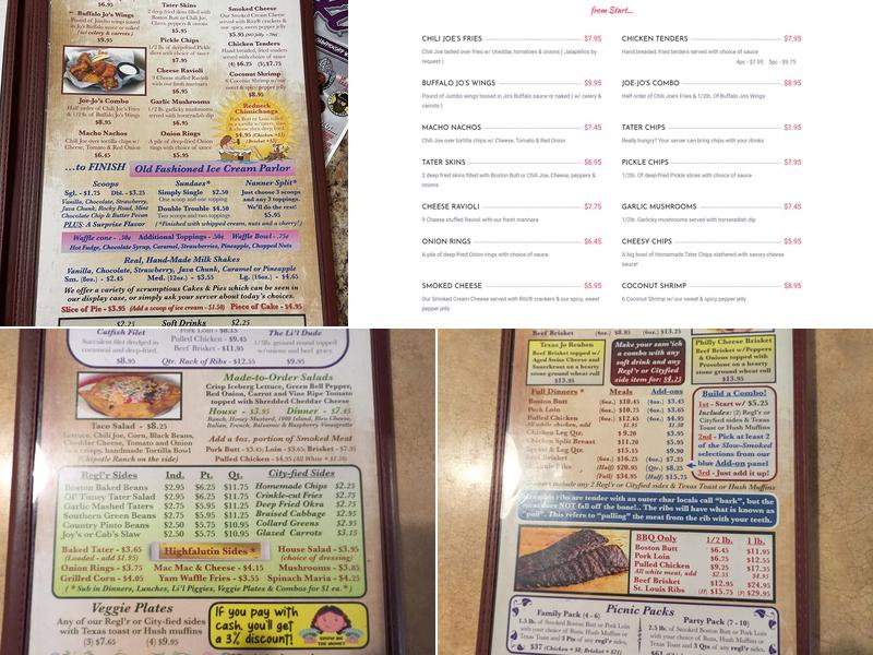 Li'l Jo's BBQ Menu