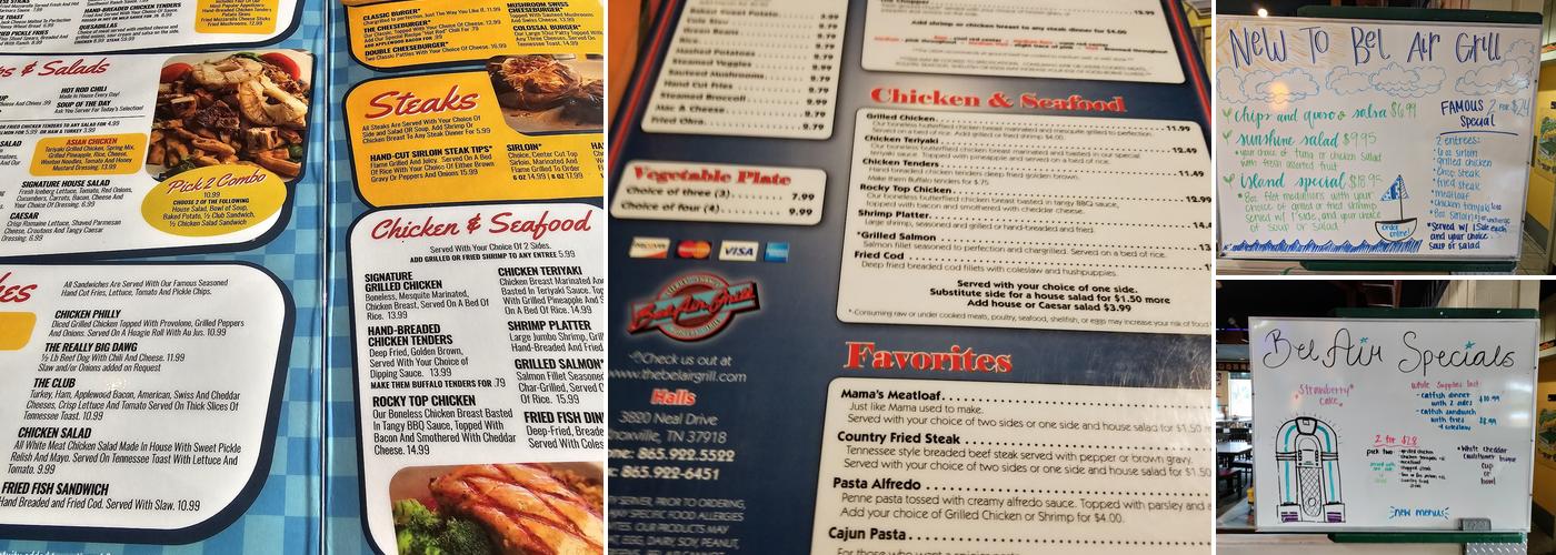 Bel-Air Grill Menu