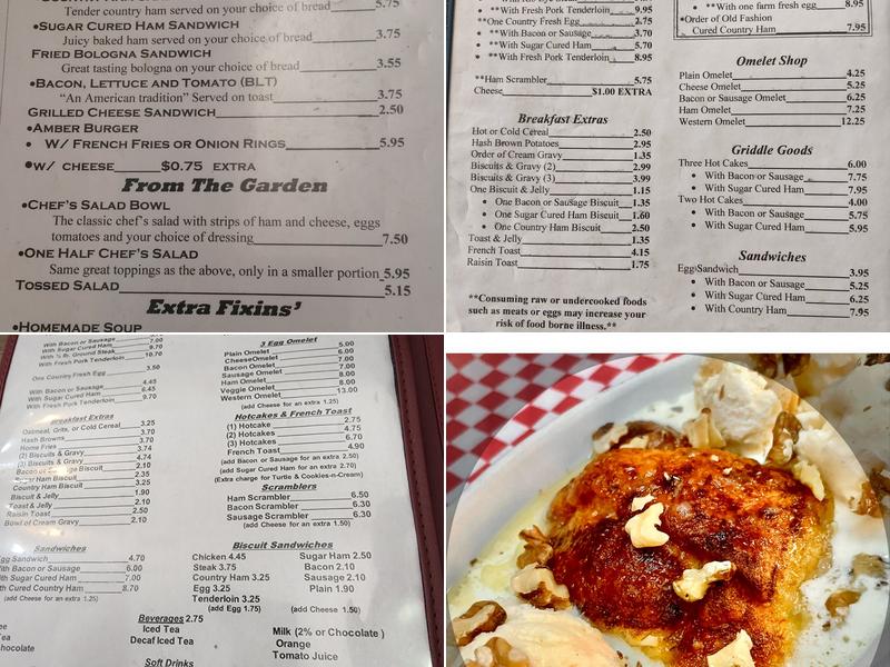 Amber Restaurant Menu