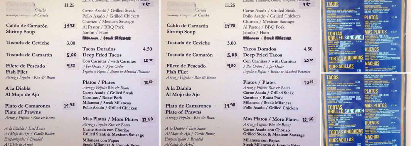 Mi Guadalajara Menu