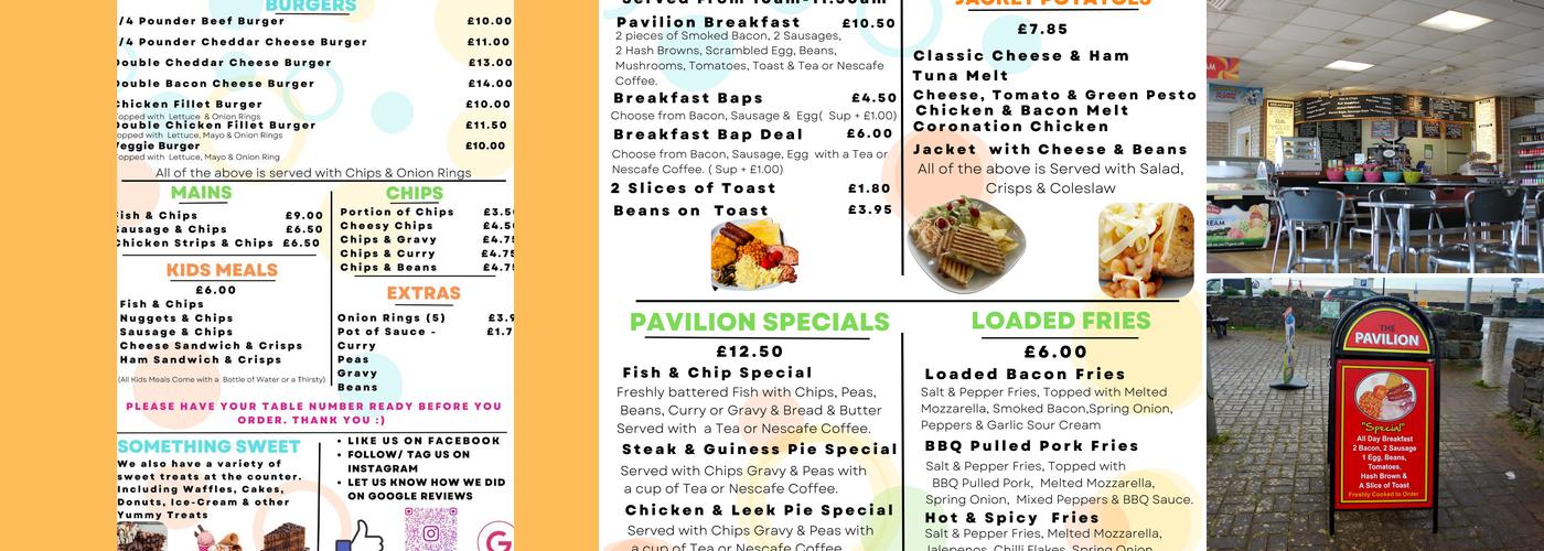 Pavilion Cafe Menu
