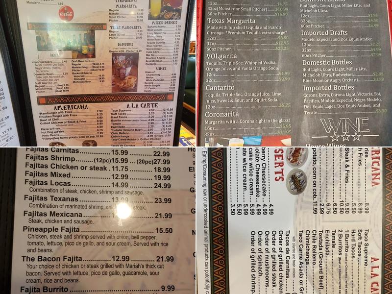 El Rey Azteca Menu