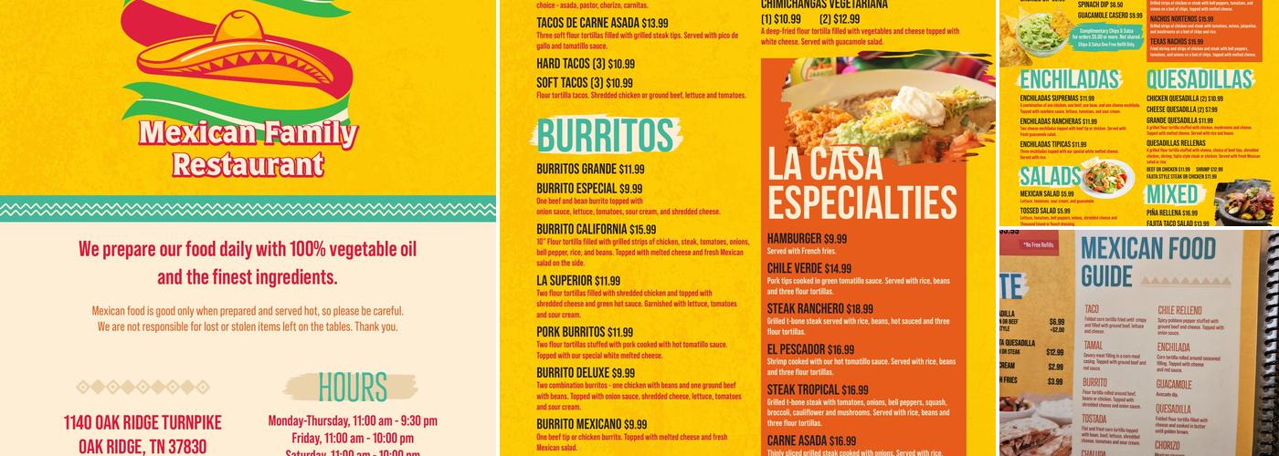 Los Caballeros Menu