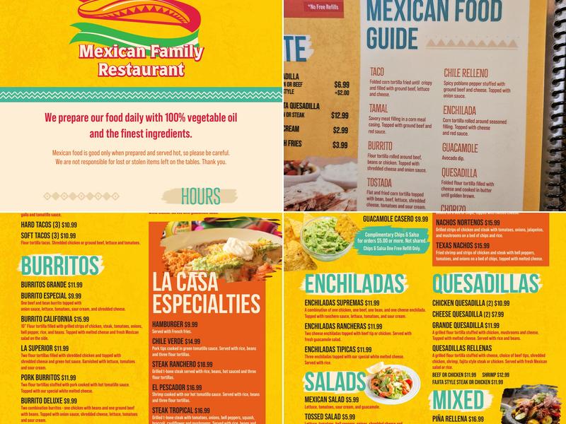 Los Caballeros Menu