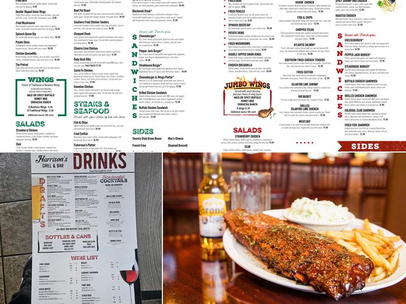 Harrison's Grill & Bar Menu