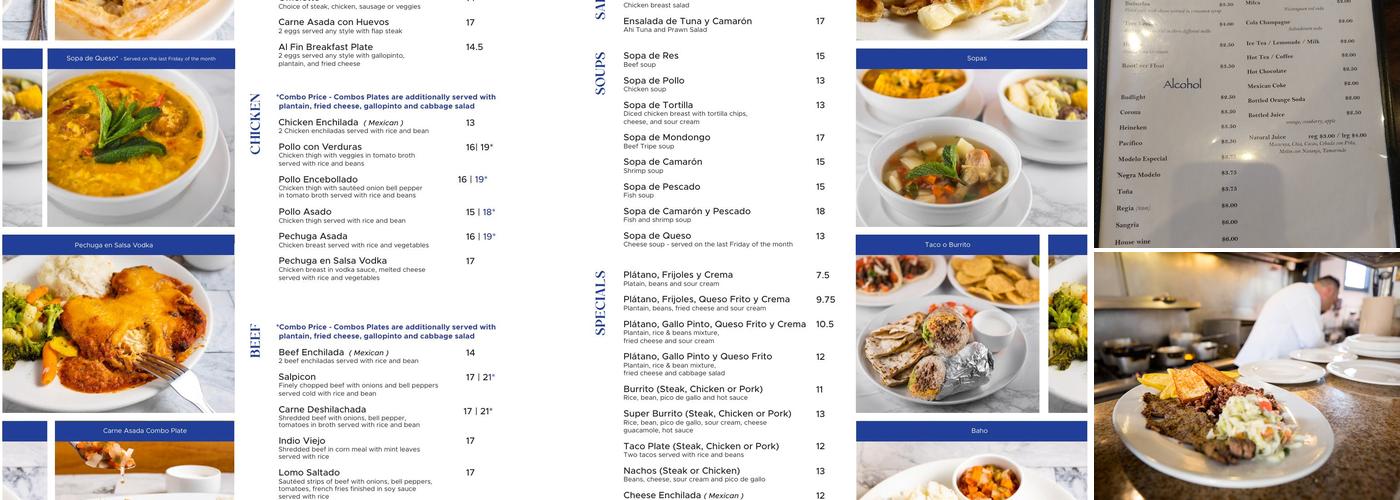 Al Fin Restaurant Menu