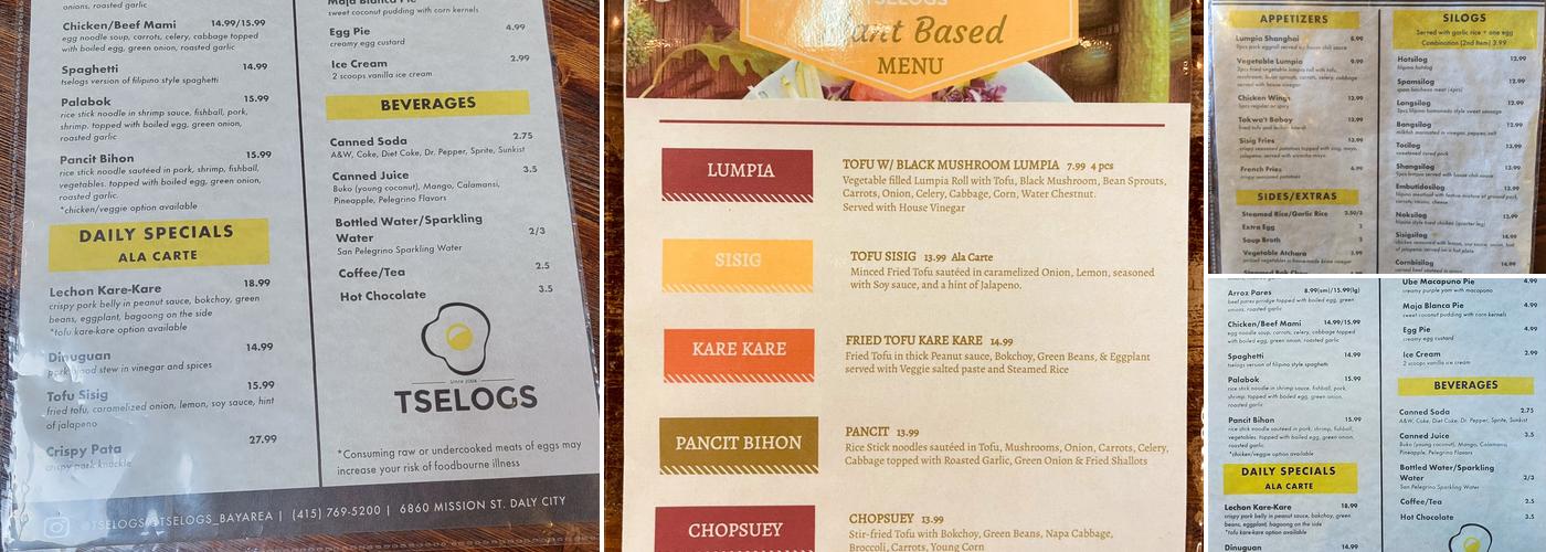 Tselogs Menu