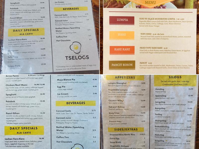 Tselogs Menu