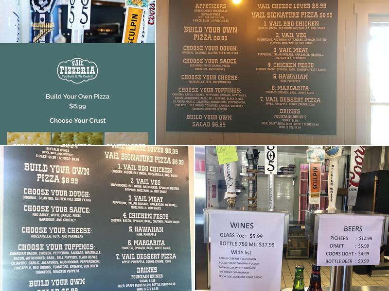 Vail Pizzeria Menu