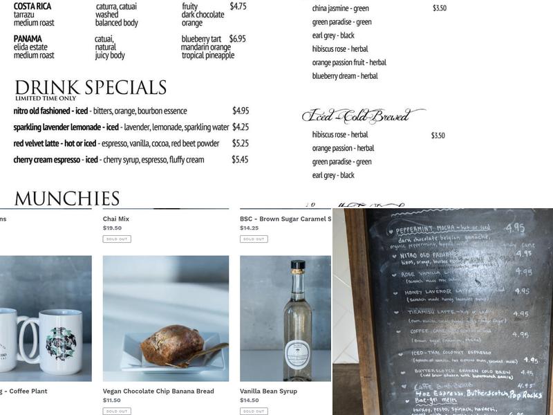 The Press Espresso Menu