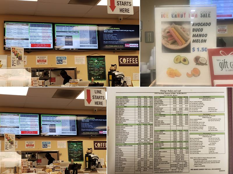 Trining's Bakery & Cafe Menu