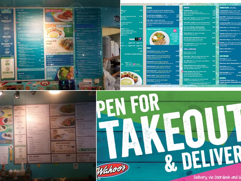 Wahoo's Fish Taco Menu