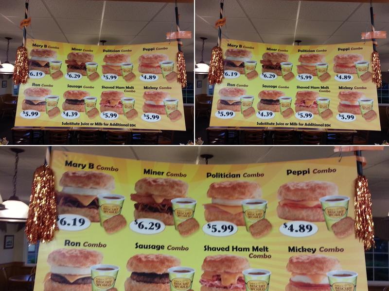 Tudor's Biscuit World Menu