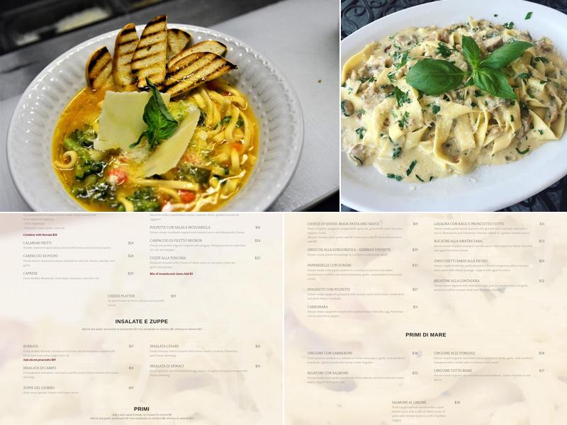 Trattoria Toscana Italian Restaurant Menu