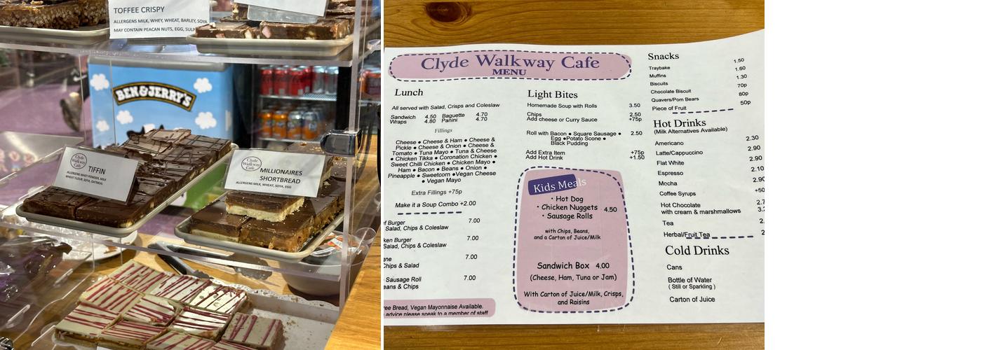 Clyde Walkway Cafe Menu