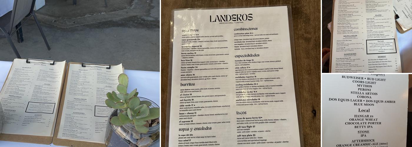 Soro's Mediterranean Grill Menu