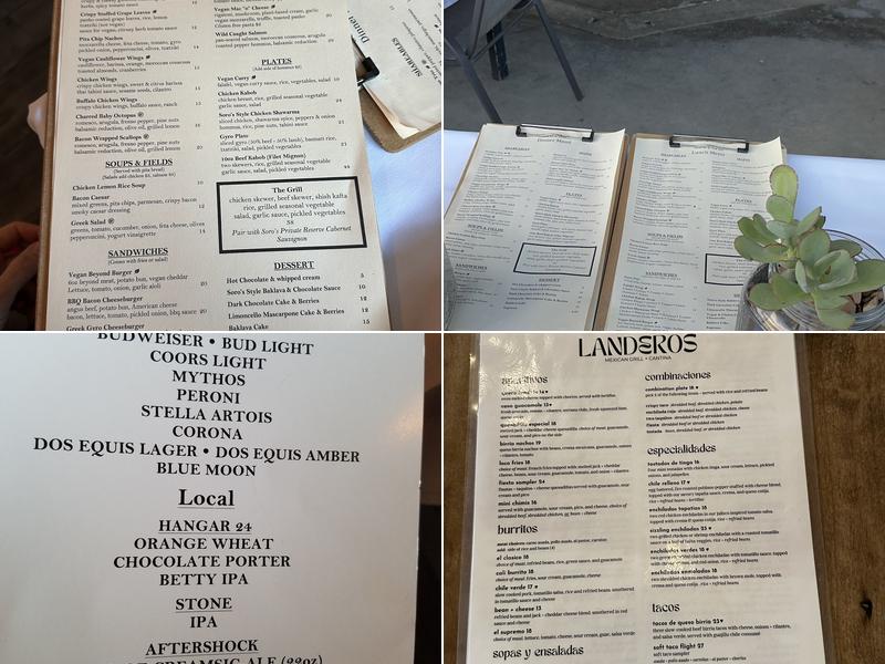 Soro's Mediterranean Grill Menu