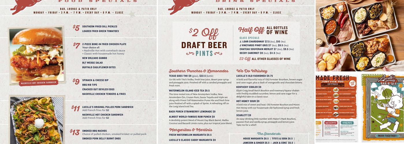 Lucille's Smokehouse Bar-B-Que Menu