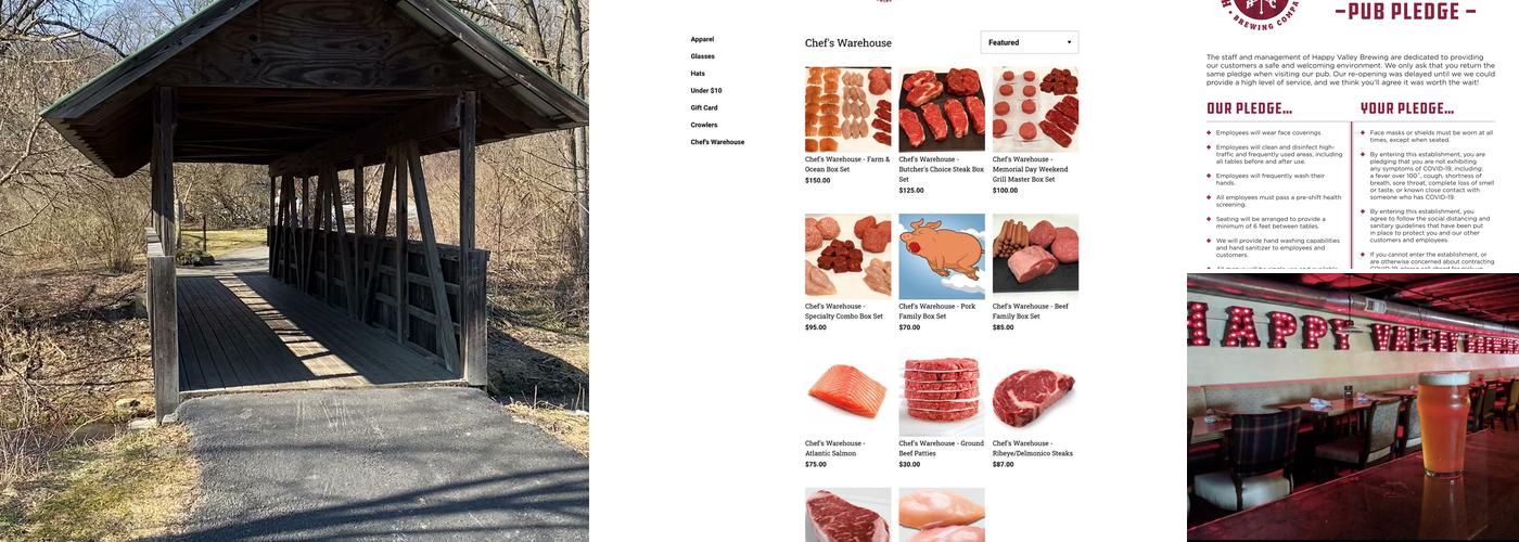 Happy Valley Brewing Company Menu