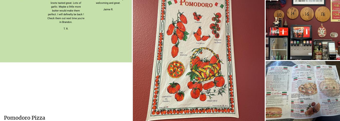 Pomodoro Pizza & More Menu