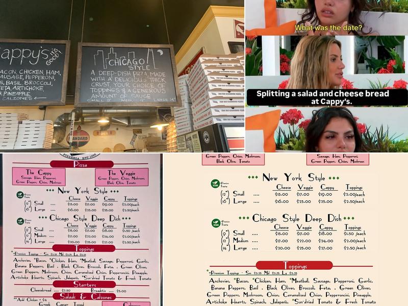 Cappy's Pizza Menu