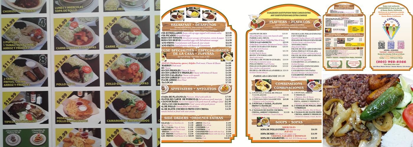 Las Comadres Menu