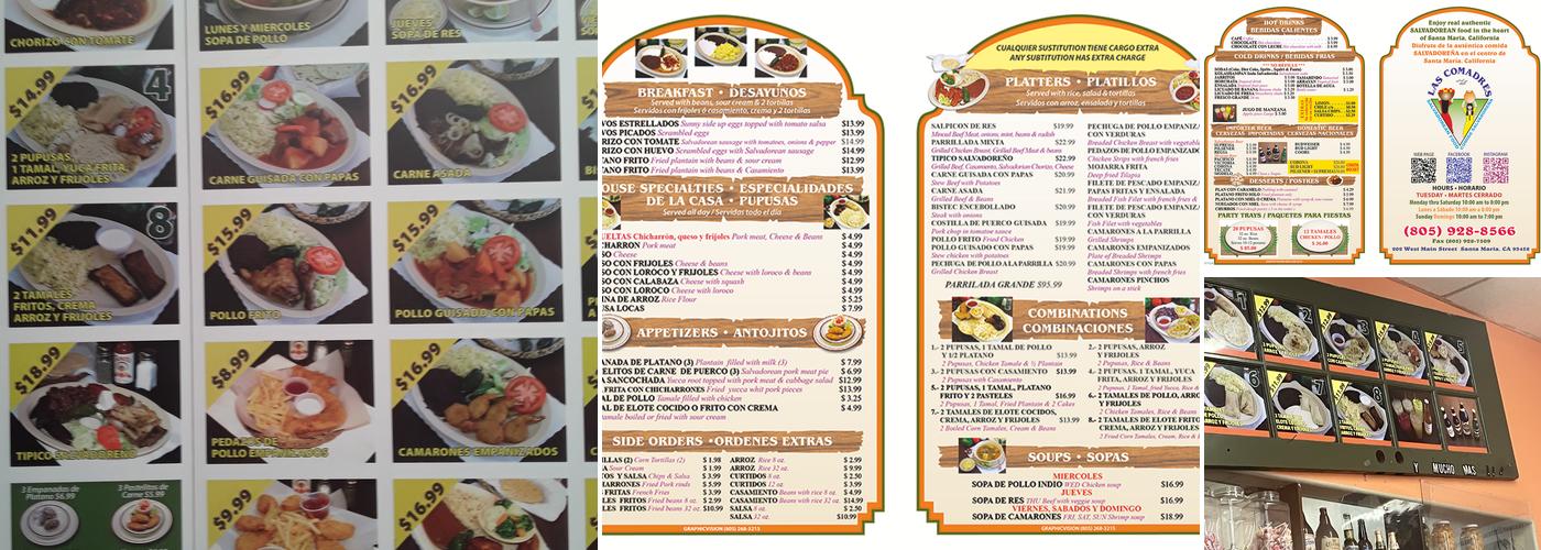 Las Comadres Menu